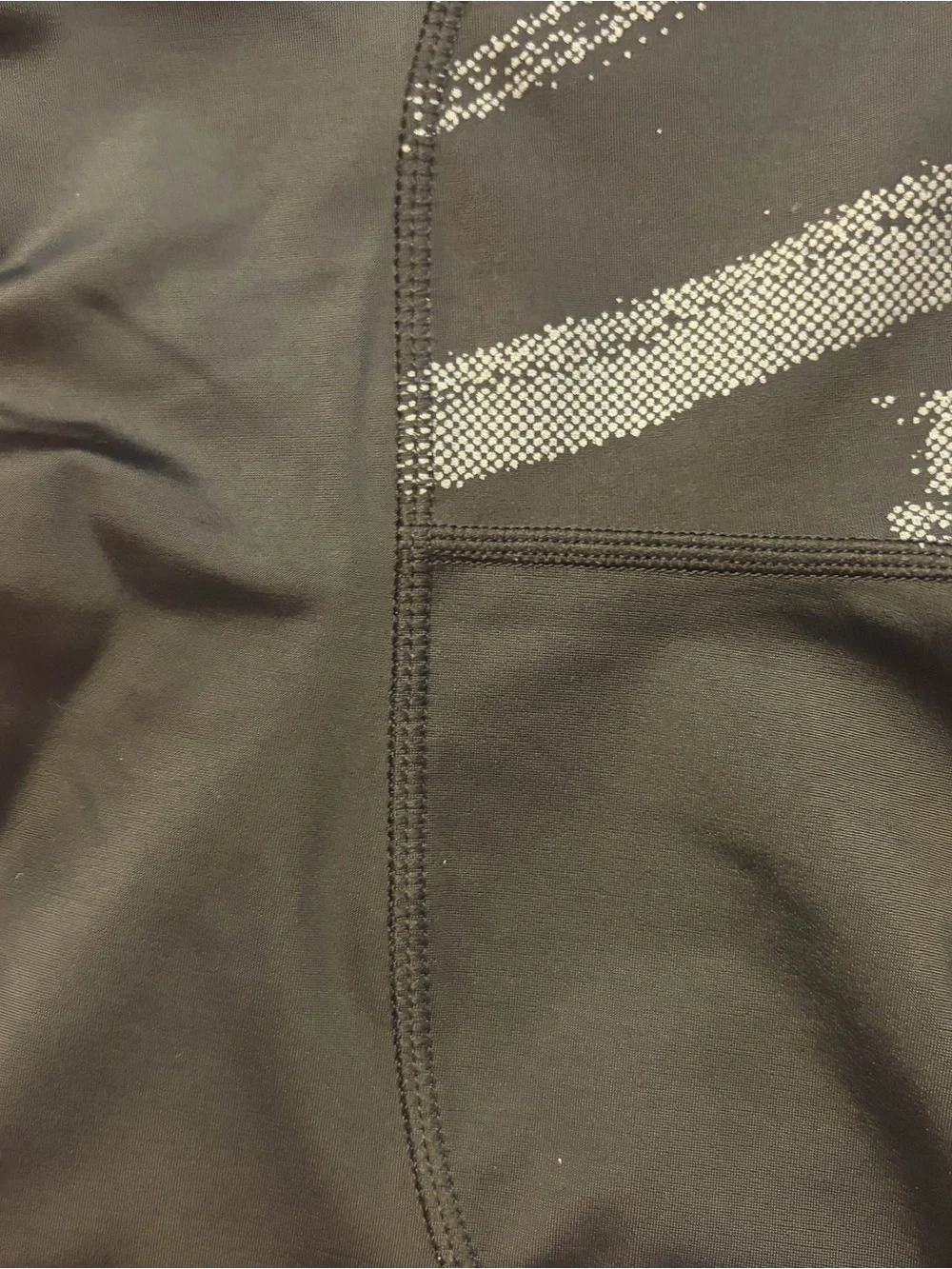 Nike Black Leggings with Silver Reflective Graphic Accents